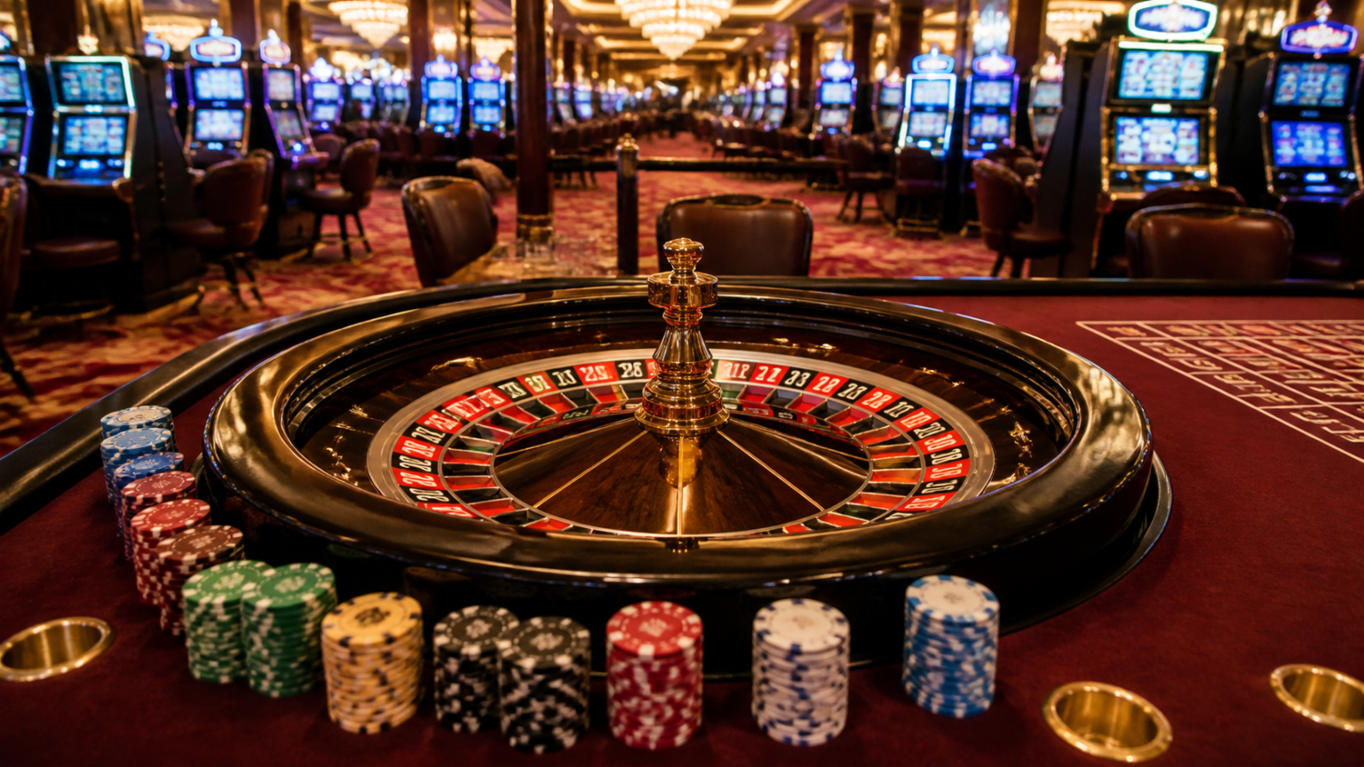 Che cosa indica davvero l’espressione casino non aams Tavolo da casinò con roulette e fiches