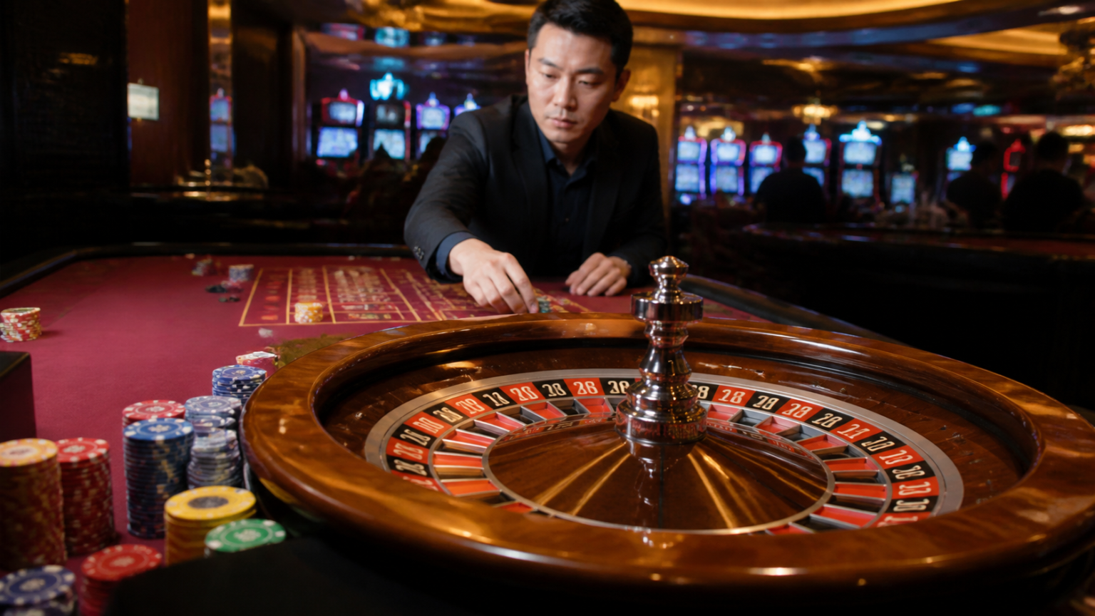 Online Betting Singapore: A Practical Guide for Readers Casino roulette table with chips and a player focused on betting