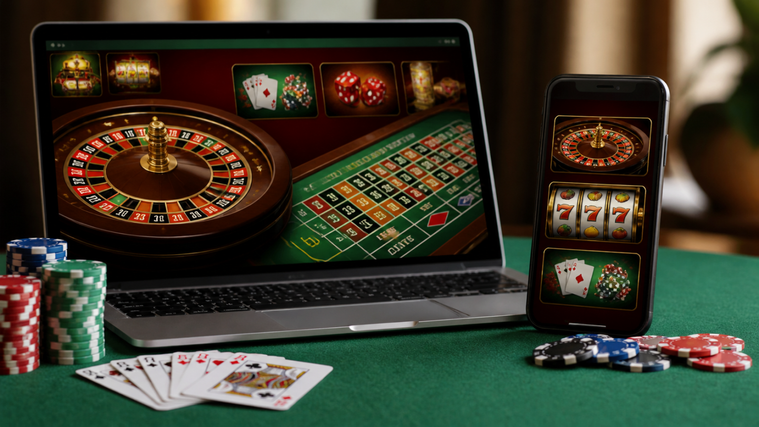 What to Know Before Using a malaysian online casino Laptop and phone displaying an online casino game interface